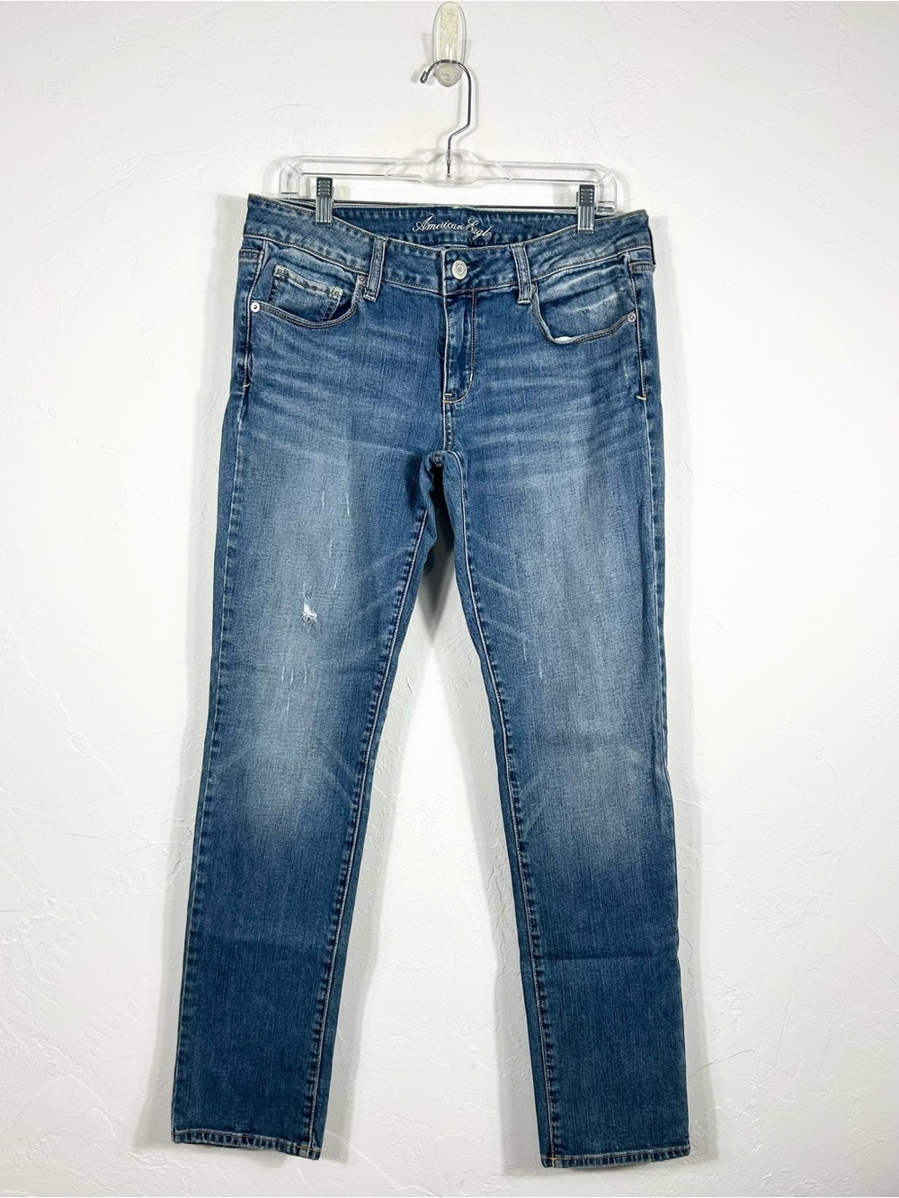 American Eagle Skinny Stretch Medium Wash Blue Jeans Size 12 Regular